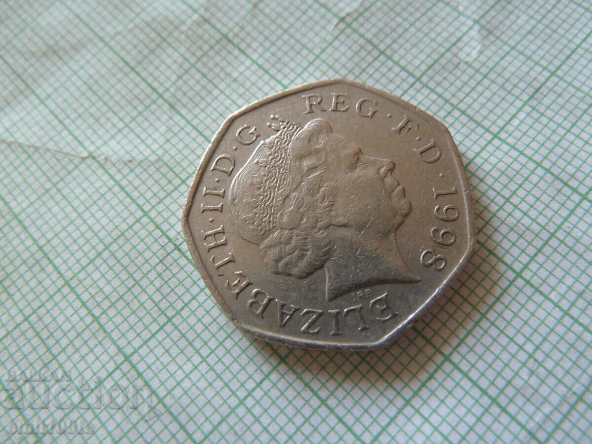50 пенса 1998 Великобритания - 5 50 пенса 1998 Великобритания - 5