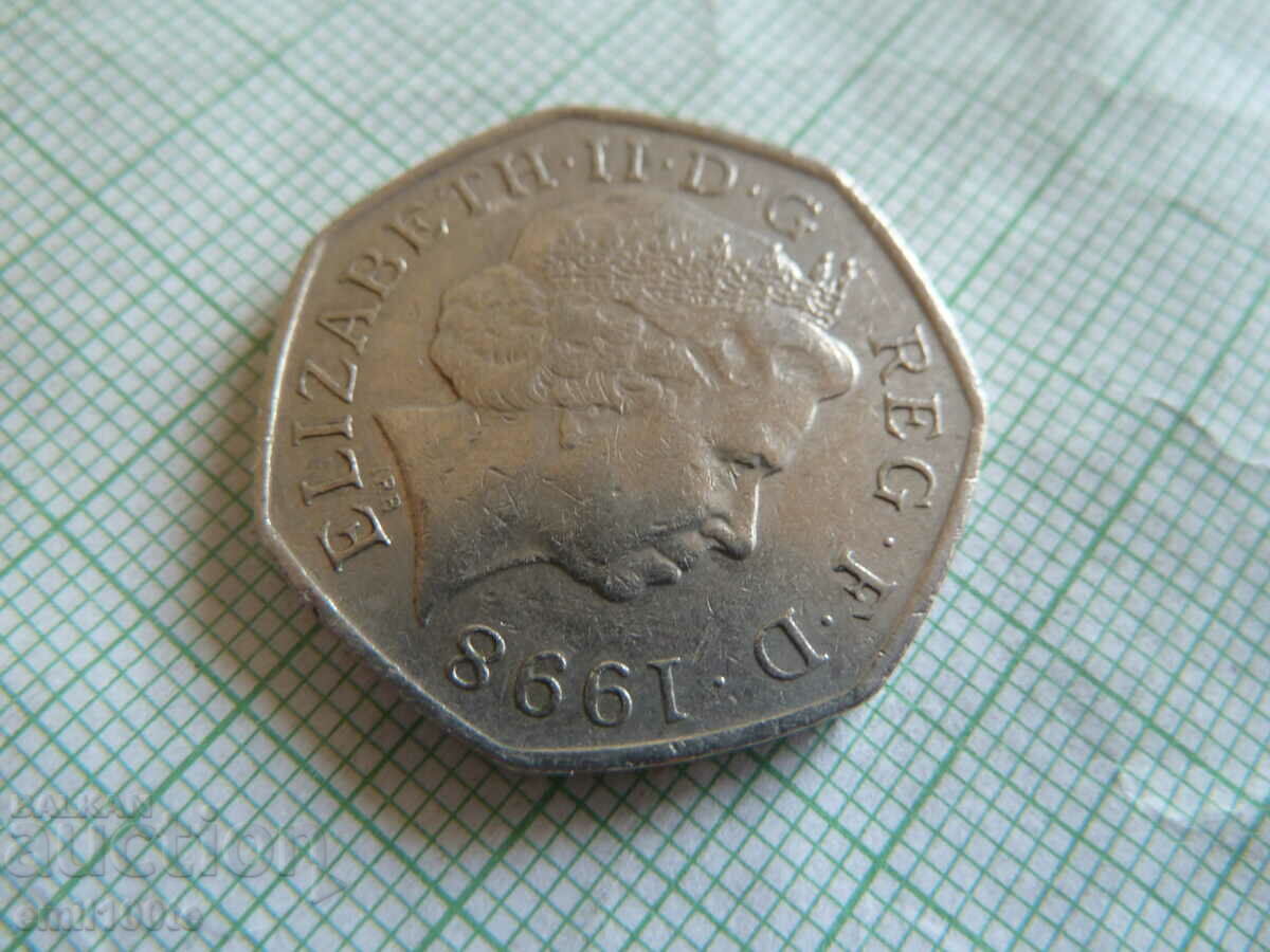 50 пенса 1998 Великобритания - 6 50 пенса 1998 Великобритания - 6