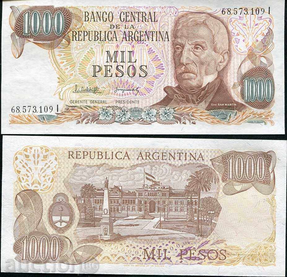 ZORBA AUCTIONS ARGENTINA 1000 PES 1976/83 MOD 304d UNC