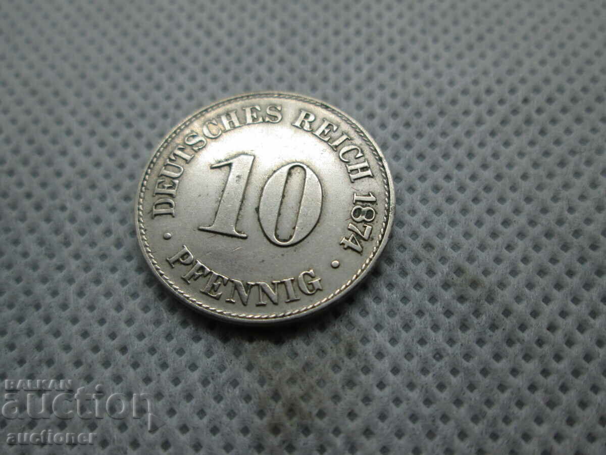 Auction FOR SALE 10 PFENNIG DEUTSCHES REICH 1876 Auction FOR SALE 10 PFENNIG DEUTSCHES REICH 1876