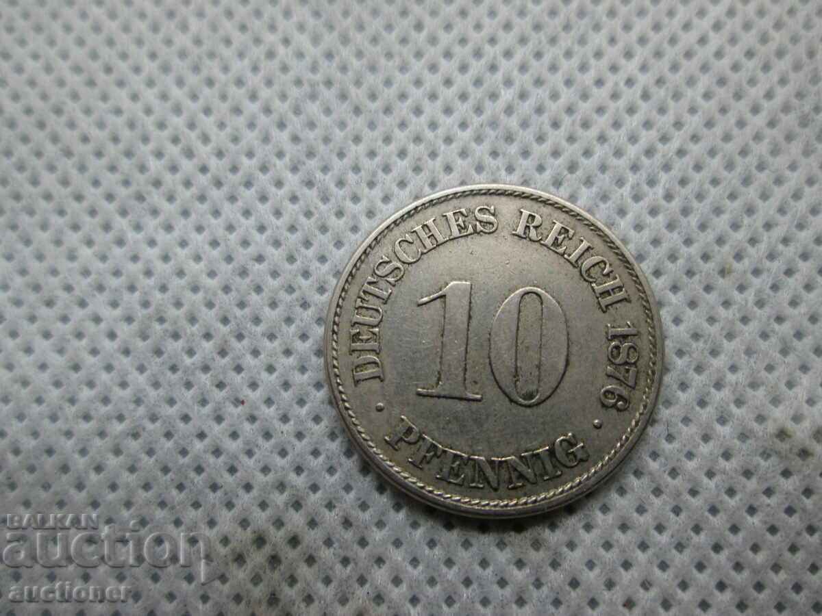 Auction FOR SALE 10 PFENNIG DEUTSCHES REICH 1876 Auction FOR SALE 10 PFENNIG DEUTSCHES REICH 1876