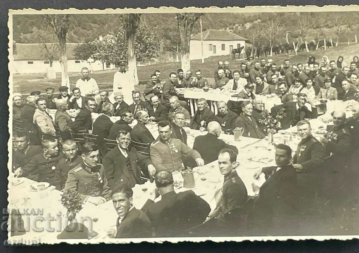 2515 Kingdom of Bulgaria veterans and officers at a banquet 1930s