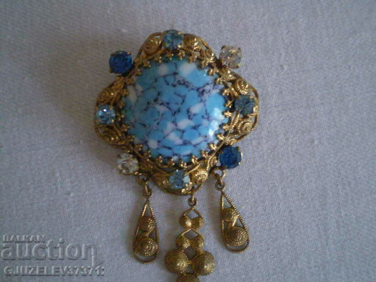 Vintage Women's Brooch with Murano GLASS - 6