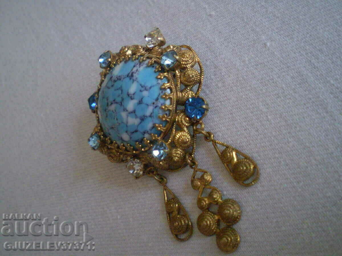 Vintage Women's Brooch with Murano GLASS - 7