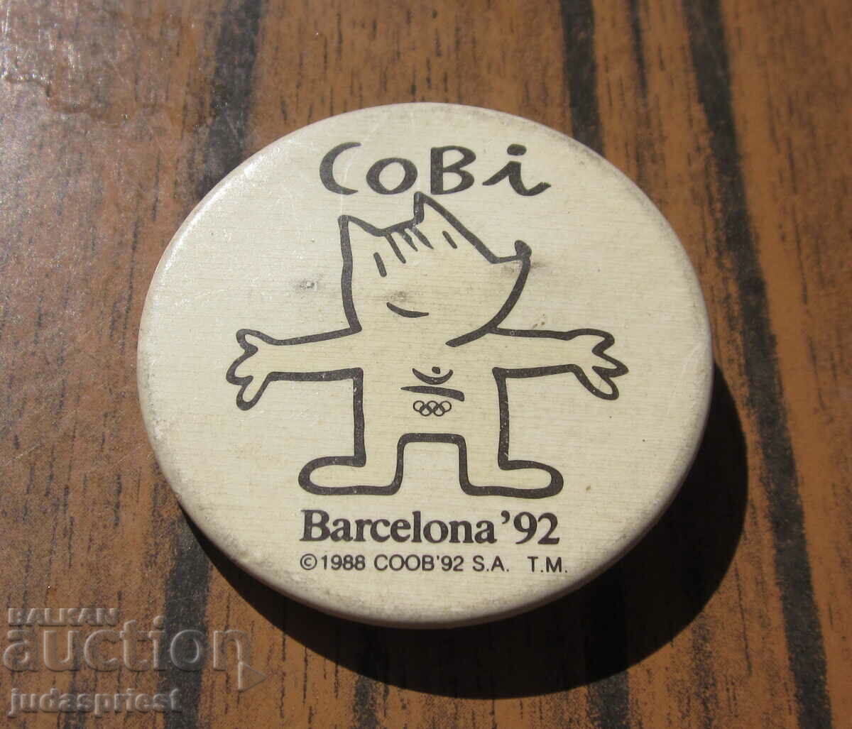 Olympic badge sign Olympiad Barcelona 1992 with price 10.00 BGN | € 5.11 Olympic badge sign Olympiad Barcelona 1992 with price 10.00 BGN | € 5.11