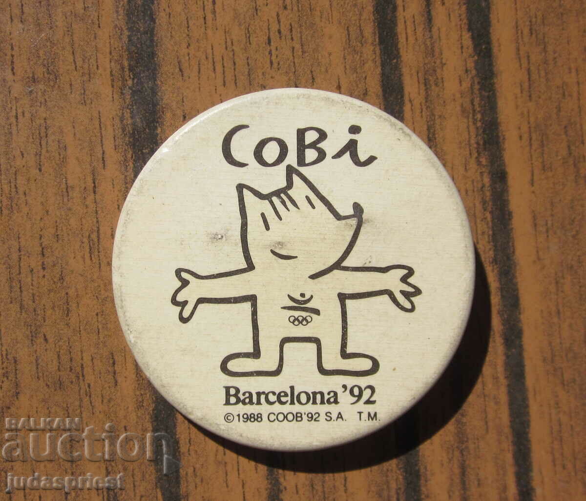 Olympic badge sign Olympiad Barcelona 1992