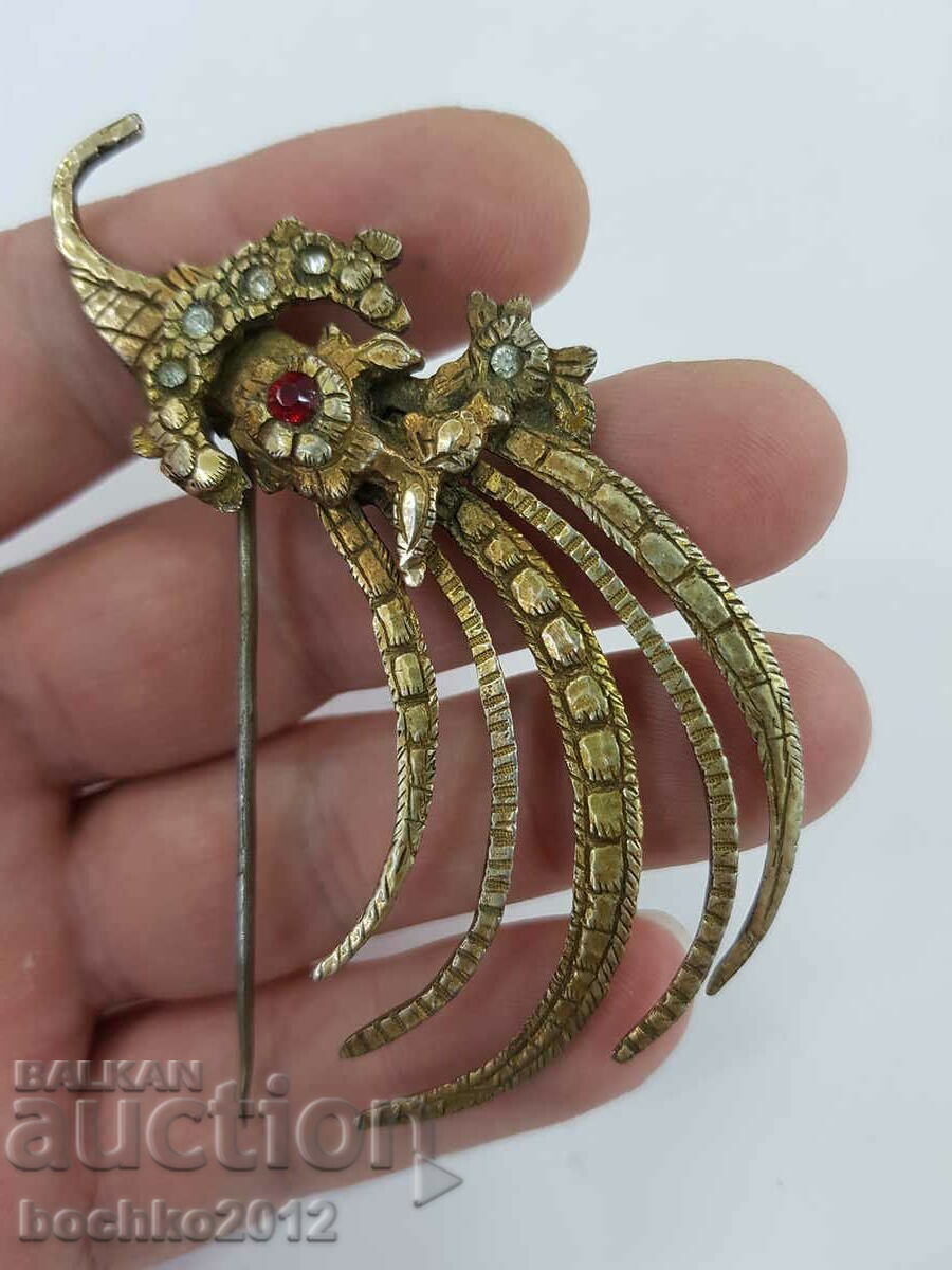 A rare Renaissance silver-gilt pin 19th century
