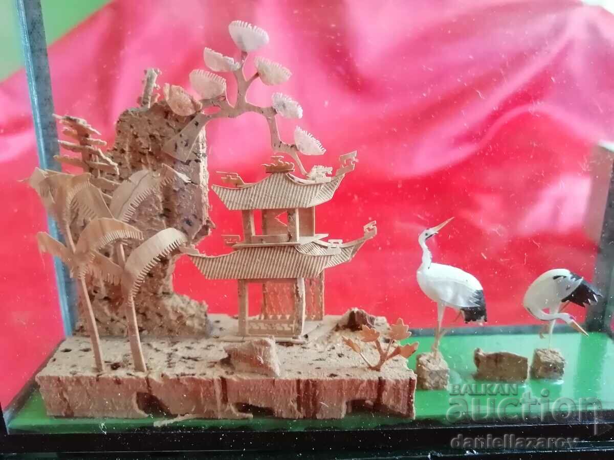Old Chinese DIORAMA, Pagoda Hand Made with price 30.00 BGN | € 15.34 Old Chinese DIORAMA, Pagoda Hand Made with price 30.00 BGN | € 15.34