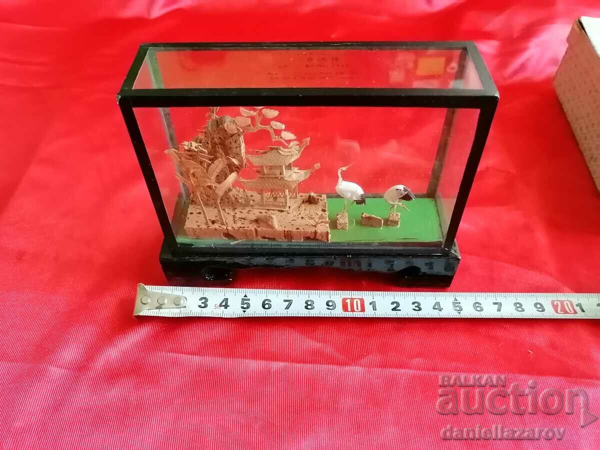 Old Chinese DIORAMA, Pagoda Hand Made - 6 Old Chinese DIORAMA, Pagoda Hand Made - 6