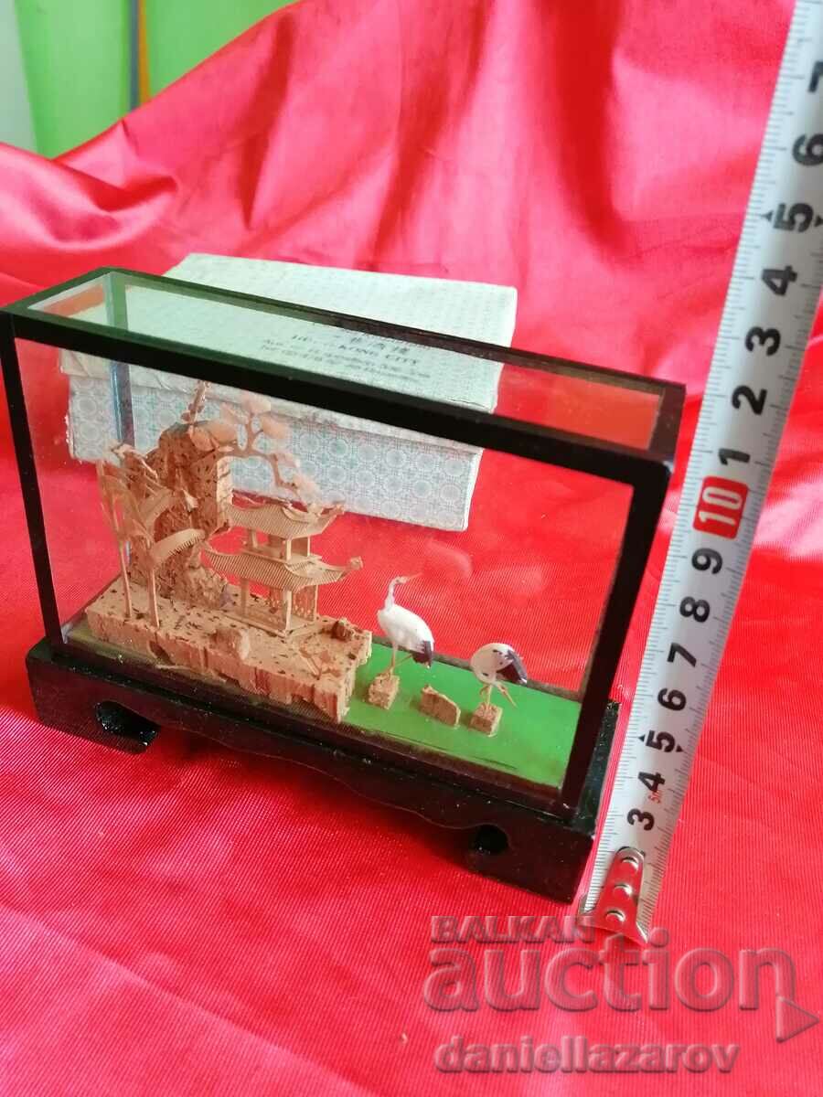 Old Chinese DIORAMA, Pagoda Hand Made - 7 Old Chinese DIORAMA, Pagoda Hand Made - 7