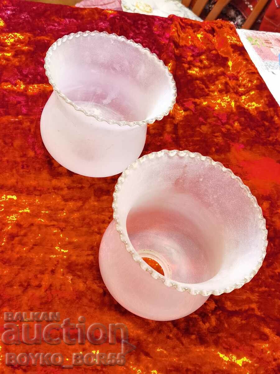 Two Antique Glasses for Lamp Chandelier Lampion with price 67.00 BGN | € 34.26