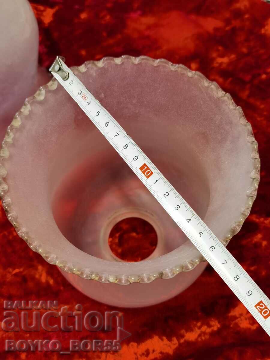 Delivery of Two Antique Glasses for Lamp Chandelier Lampion