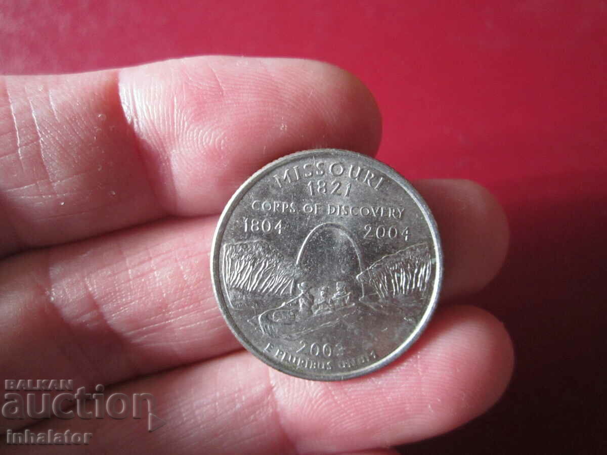 Мисури 25 цента САЩ 2003 г буква Р серия 50 щата