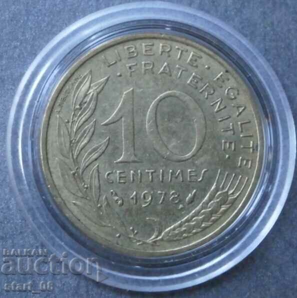 Франция 10 сантима 1978