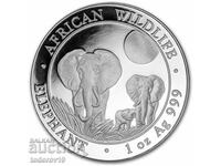 Silver 1 oz Somali Elephant 2014
