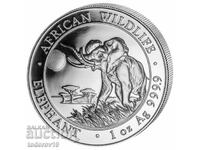 Silver 1 oz Somali Elephant 2016