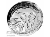 Elefant somalez de argint 1 oz 2015