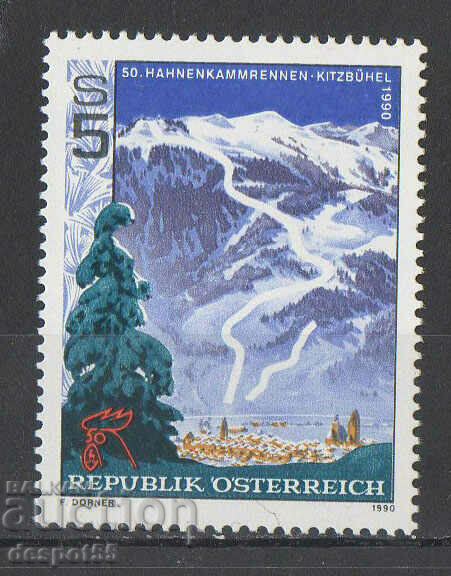 1990. Austria. 50 de ani de la Hahnenkammrennen din Kitzbühel.