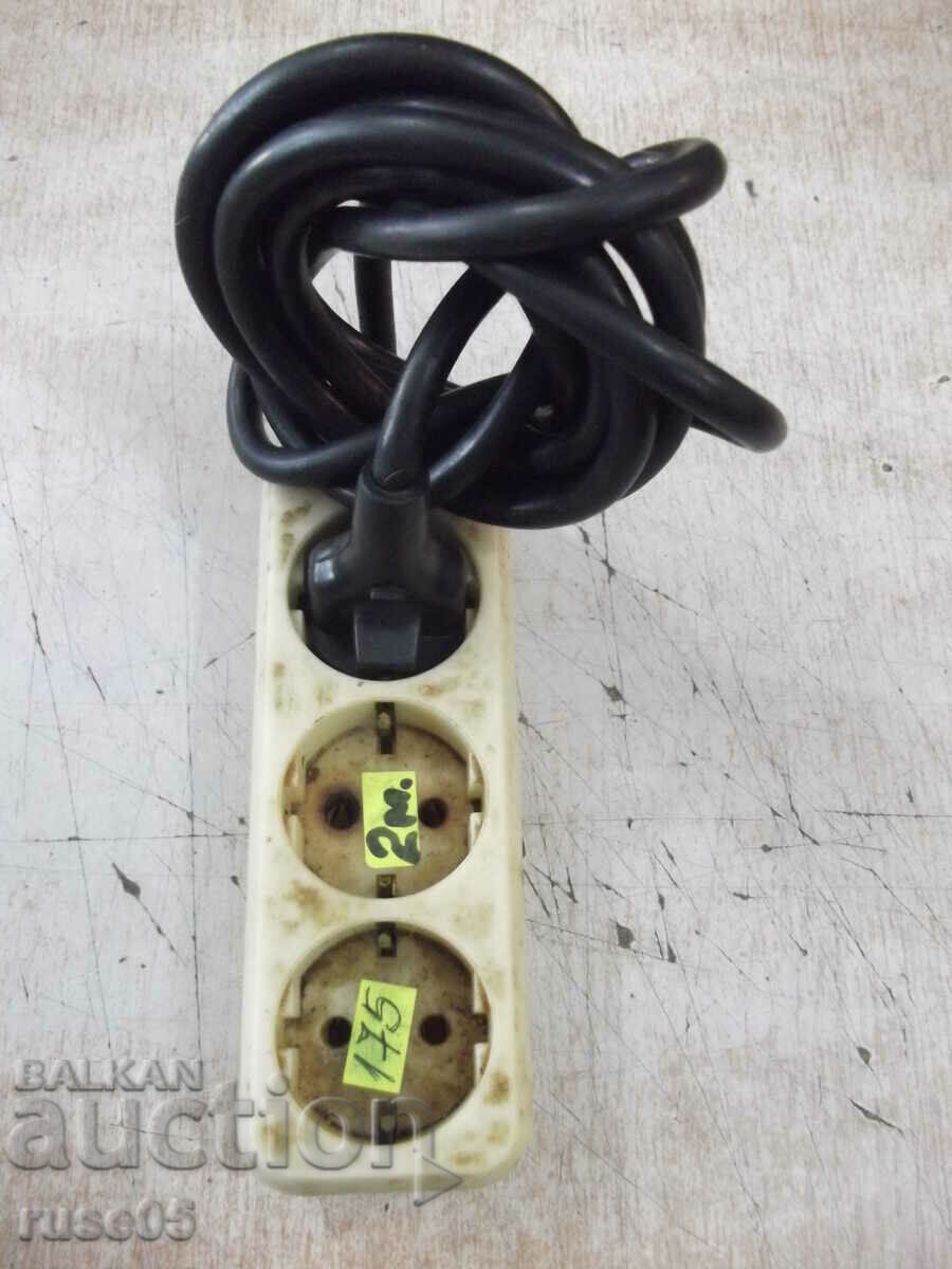 Auction Extension cord with three-socket plug - 2 m. - 175 Auction Extension cord with three-socket plug - 2 m. - 175