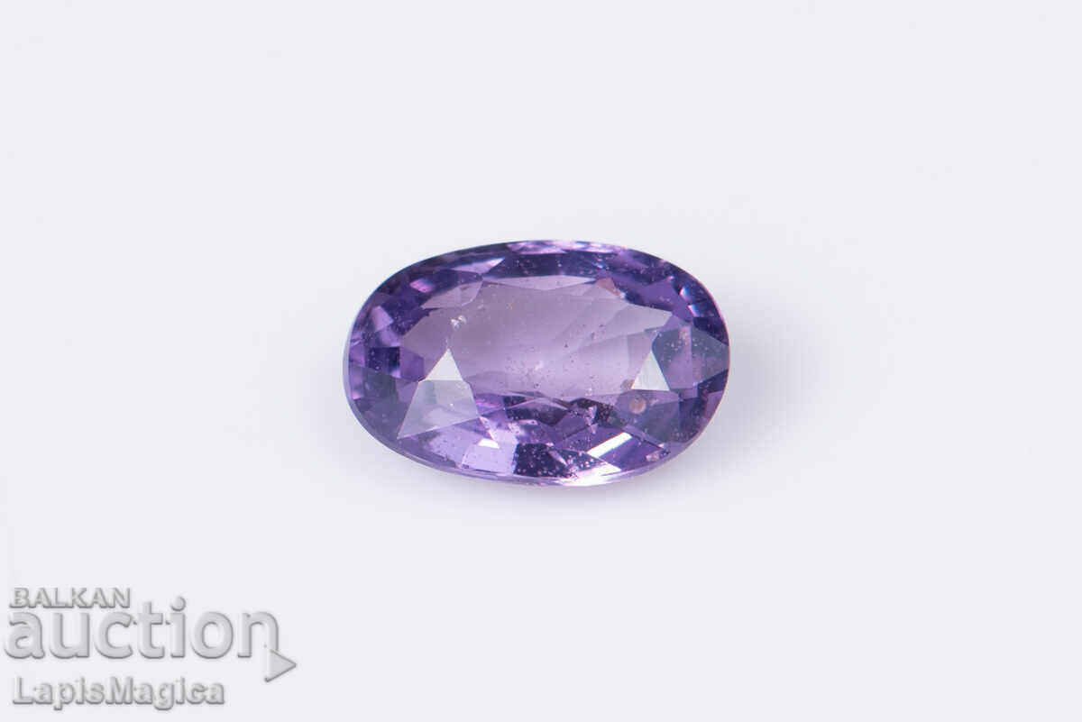 Safir violet 0,7ct oval netratat