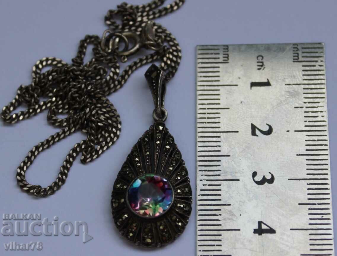 Доставка на СРЕБЪРНА ВИСУЛКА-МАРКАЗИТИ ЗАОБИКОЛИЛИ МИСТИК ТОПАЗ,935 ПРОБ Доставка на СРЕБЪРНА ВИСУЛКА-МАРКАЗИТИ ЗАОБИКОЛИЛИ МИСТИК ТОПАЗ,935 ПРОБ