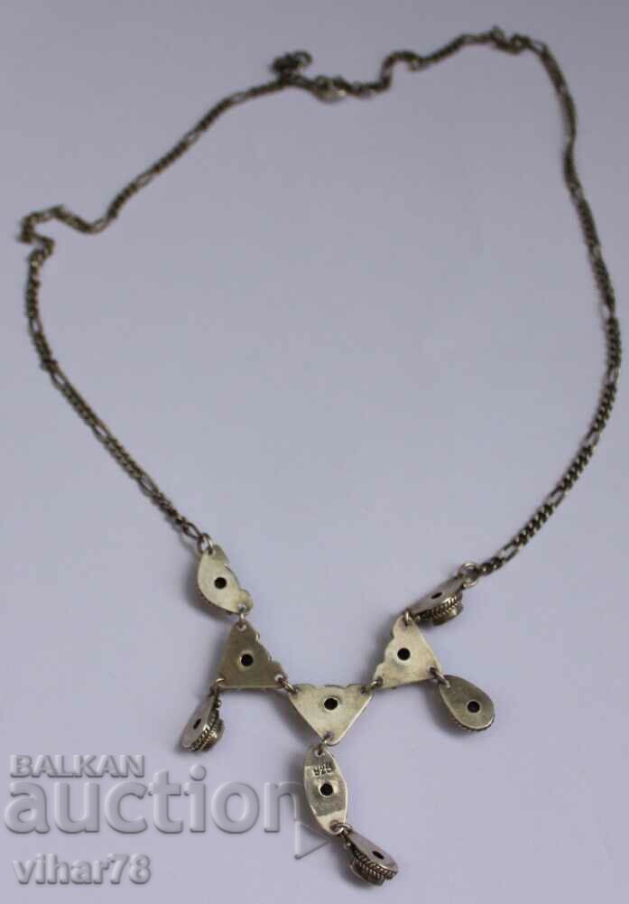 SILVER NECKLACE WITH AMETHYSTS - 6 SILVER NECKLACE WITH AMETHYSTS - 6