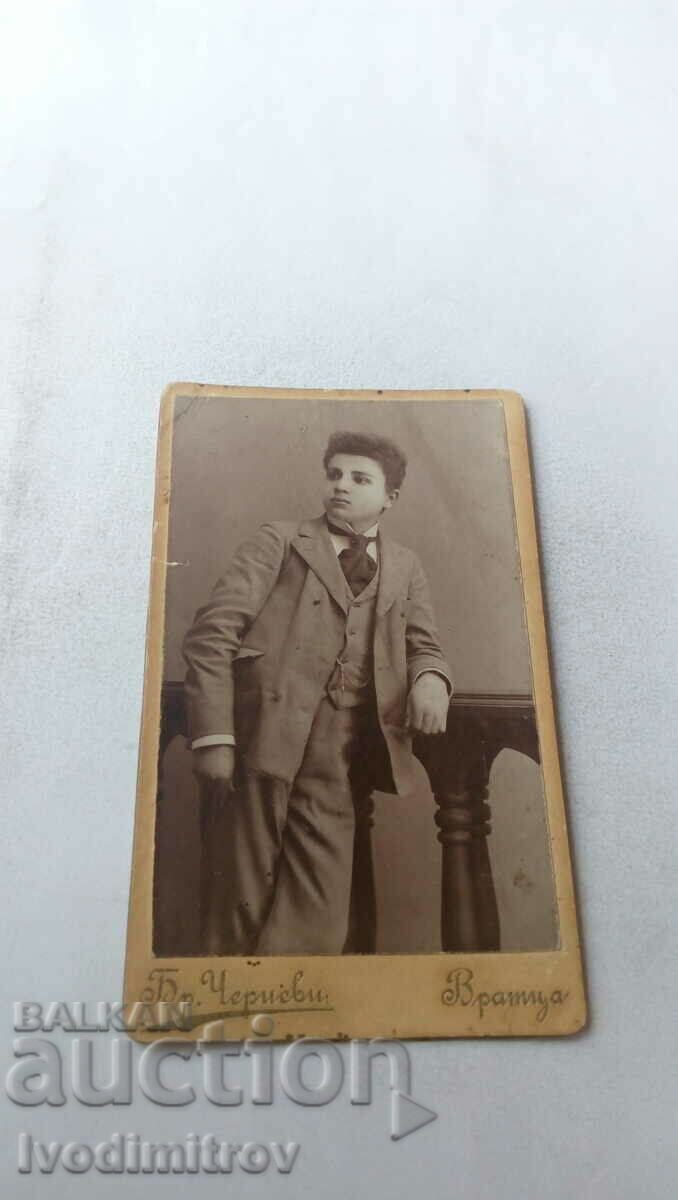 Photo Young man Vratsa 1898 Carton