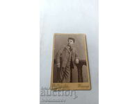 Снимка Млад мъж Враца 1898 Картон