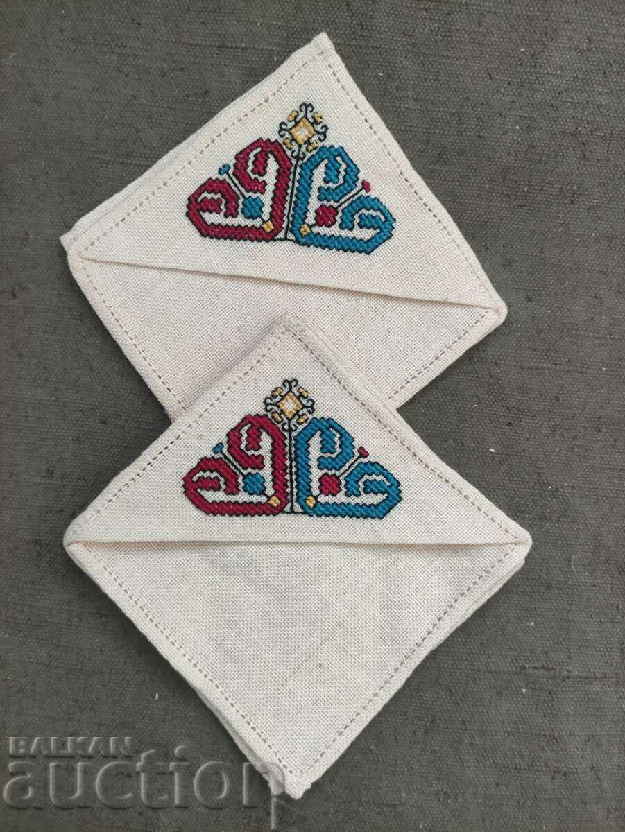 2 handkerchiefs with embroidery with price 68.00 BGN | € 34.77 2 handkerchiefs with embroidery with price 68.00 BGN | € 34.77