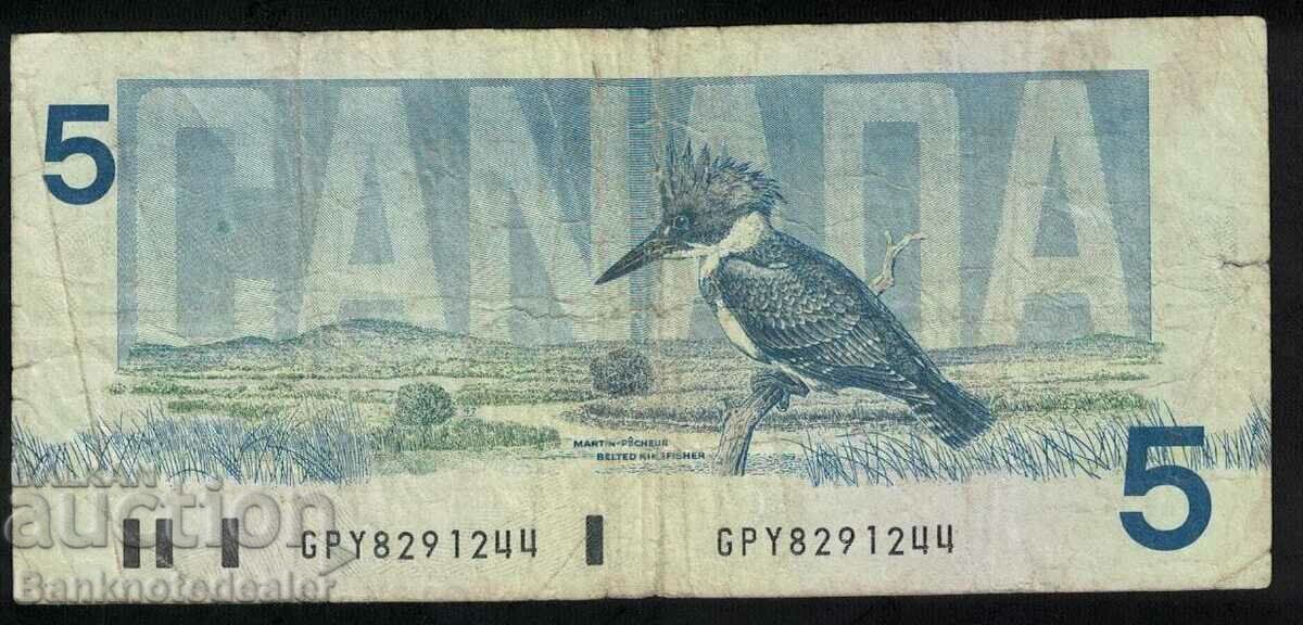 Canada 5 Dollars 1986 Pick 95 Ref 1244 with price 10.00 BGN | € 5.11