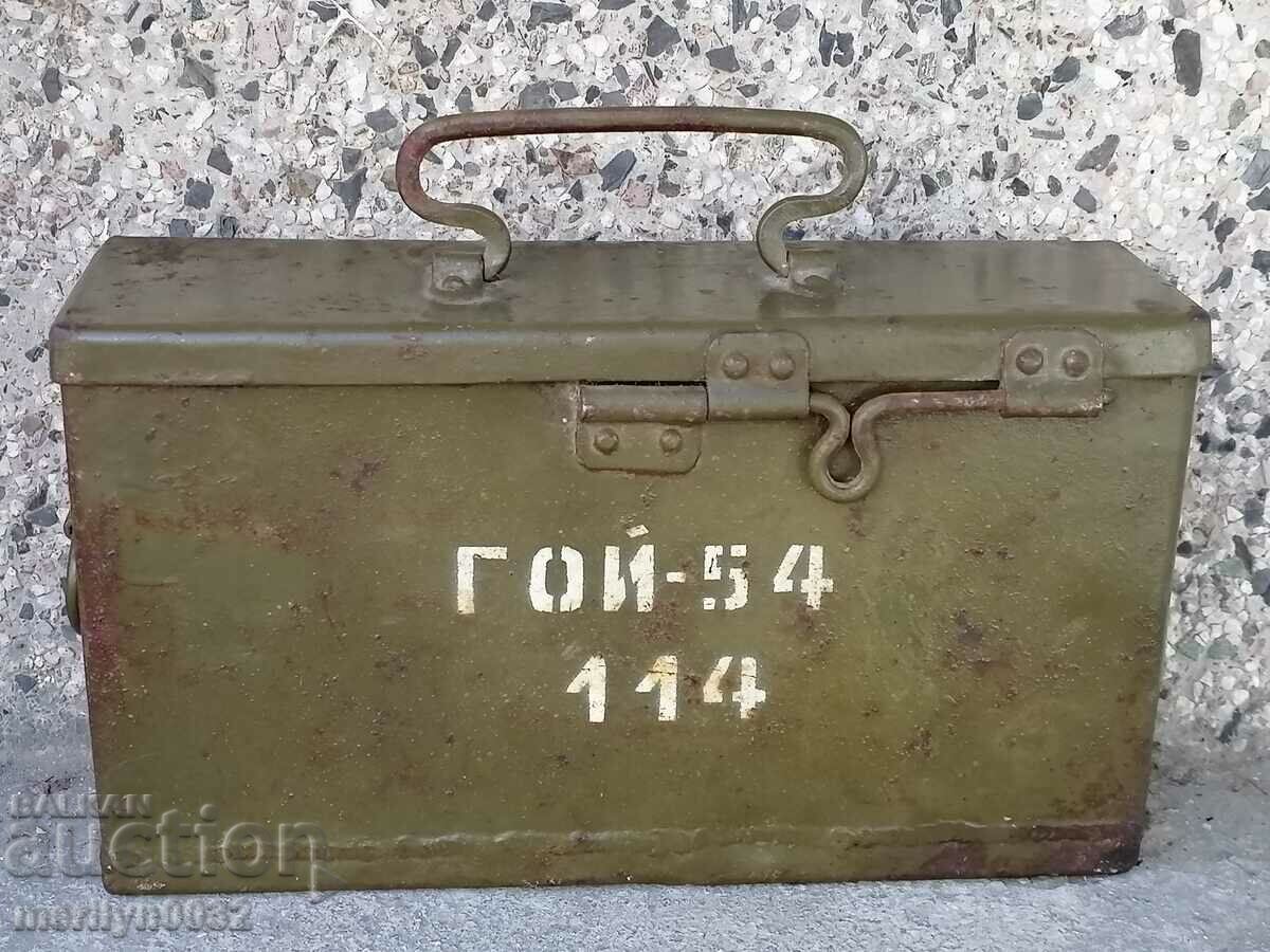 Армейска метална кутия сандъче със оръжейна смазка