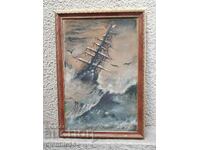 ζωγραφική, λάδι σε φέιζερ