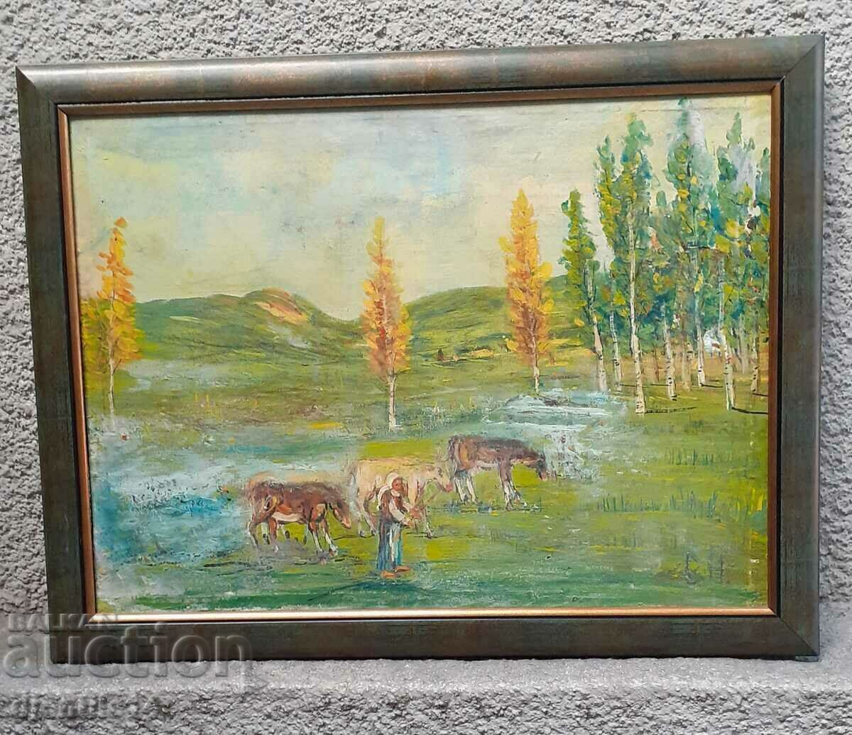 картина, масло-платно - 7