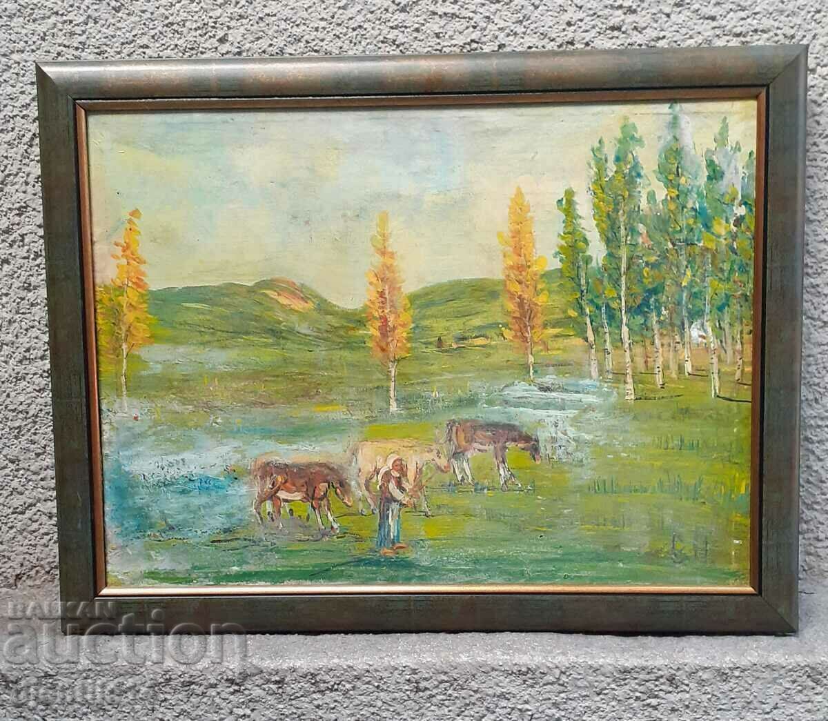 картина, масло-платно