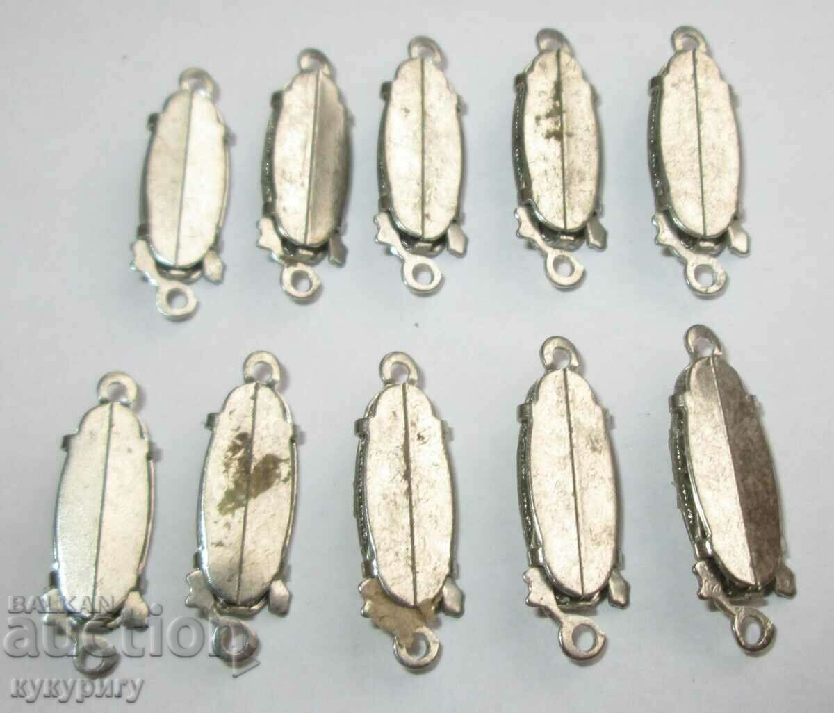 Παρτίδα 10 vintage κουμπώματα Art Deco για κολιέ κοσμήματος με τιμή 25.00 BGN | € 12.78 Παρτίδα 10 vintage κουμπώματα Art Deco για κολιέ κοσμήματος με τιμή 25.00 BGN | € 12.78