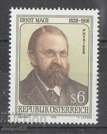 1988. Austria. 150 years since the birth of Ernst Mach.