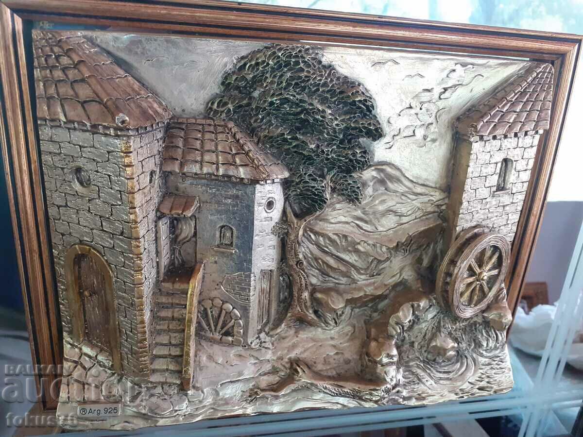 Large Amazing Italian Silver 3D Painting - Mirror with price 500.00 BGN | € 255.65 Large Amazing Italian Silver 3D Painting - Mirror with price 500.00 BGN | € 255.65