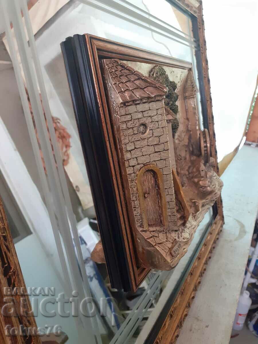 Large Amazing Italian Silver 3D Painting - Mirror - 6 Large Amazing Italian Silver 3D Painting - Mirror - 6