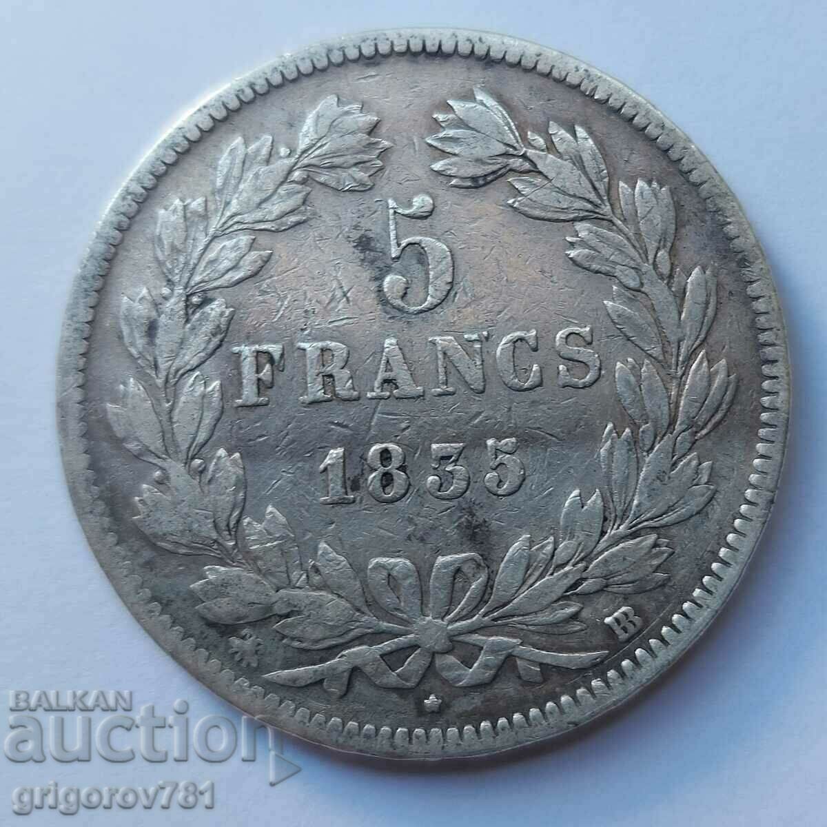 5 Franci Argint Franta 1835 BB - Moneda de argint #52