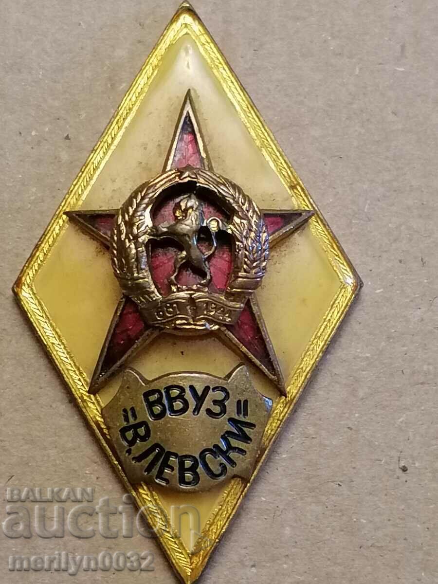 VOMA officer rhombus Vasil Levski medal badge badge