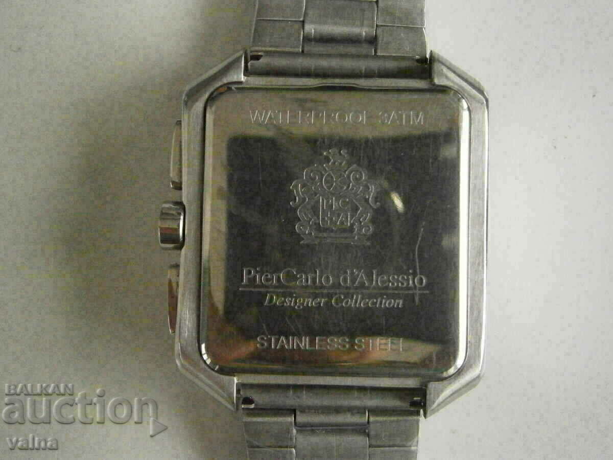 PierCarlo d`Alessio - quartz chronograph, Japan mvt, 36x44mm - 7