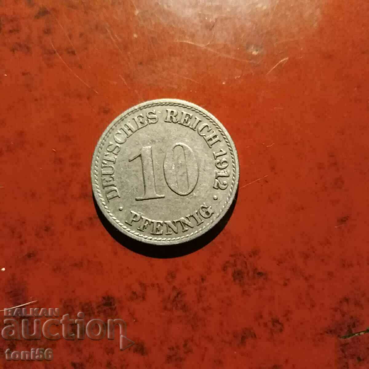 Germania 10 pfennig 1912 A
