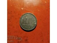 Germania 10 Pfennig 1917 - Zn