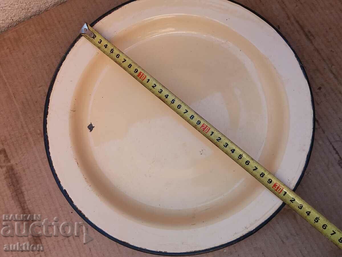 ENAMEL SOC. BOWL, TRAY USSR WITH MARKINGS - 7 ENAMEL SOC. BOWL, TRAY USSR WITH MARKINGS - 7