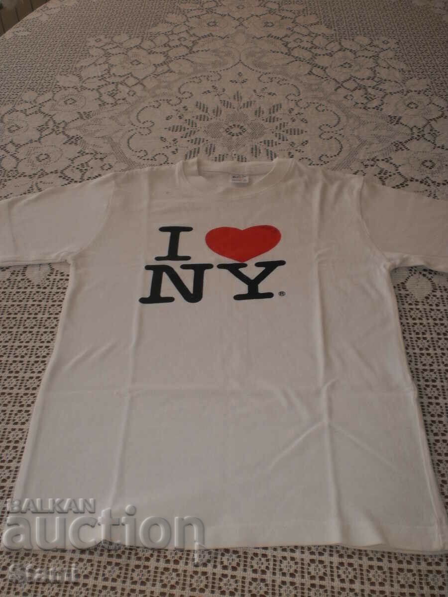Original children's t-shirt with short sleeves I LOVE NY for 6-7 years.