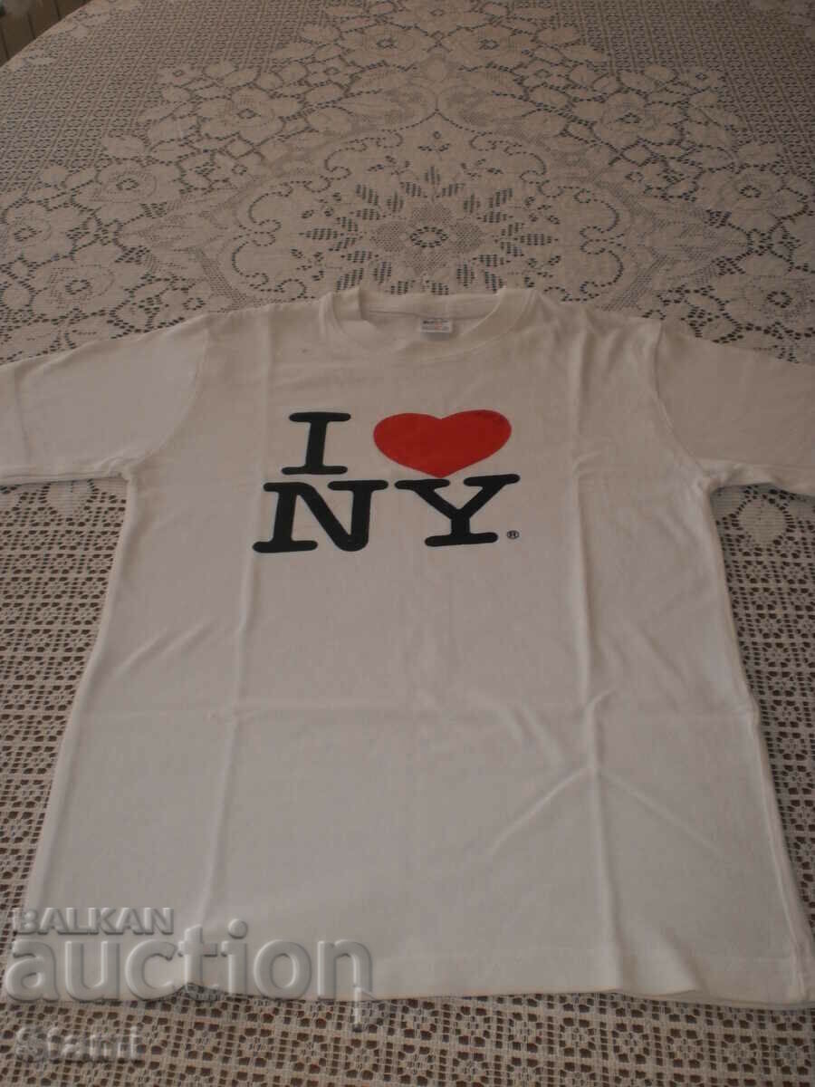 Оригинална детска тениска с къс ръкав I LOVE NY  за 6-7 год.