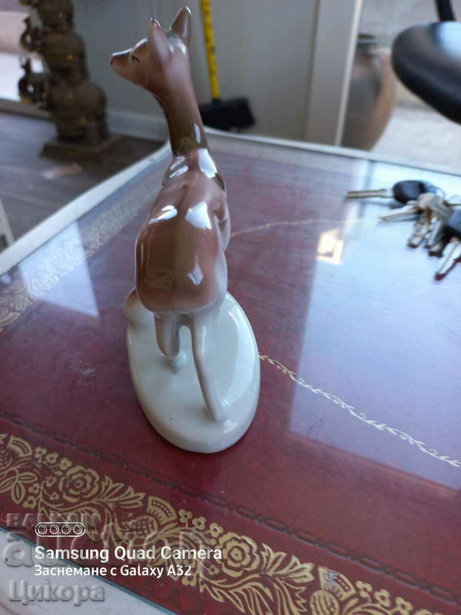 Auction BULGARIAN PORCELAIN STATUETTE DEER DEER Auction BULGARIAN PORCELAIN STATUETTE DEER DEER