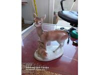 BULGARIAN PORCELAIN STATUETTE DEER DEER