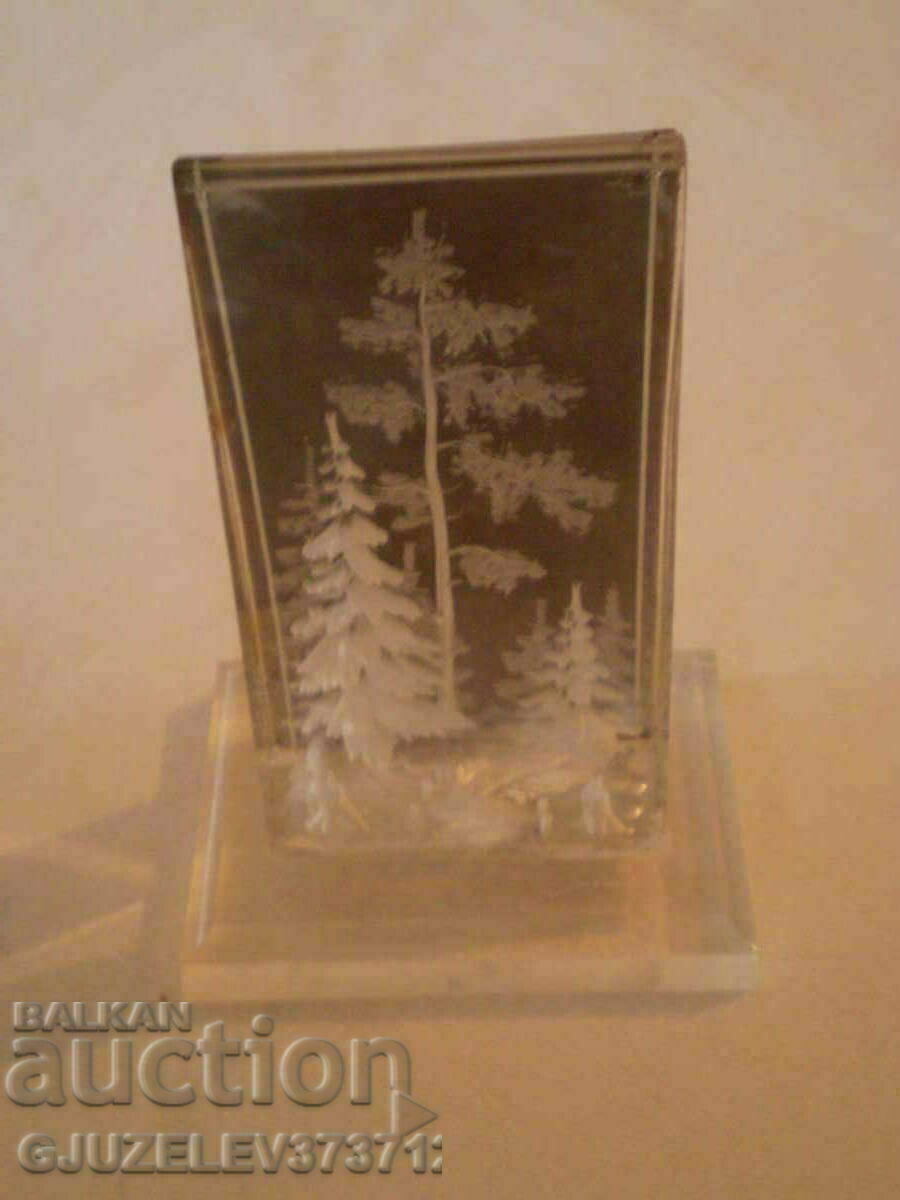 collector's stand holder plaque winter view ussr