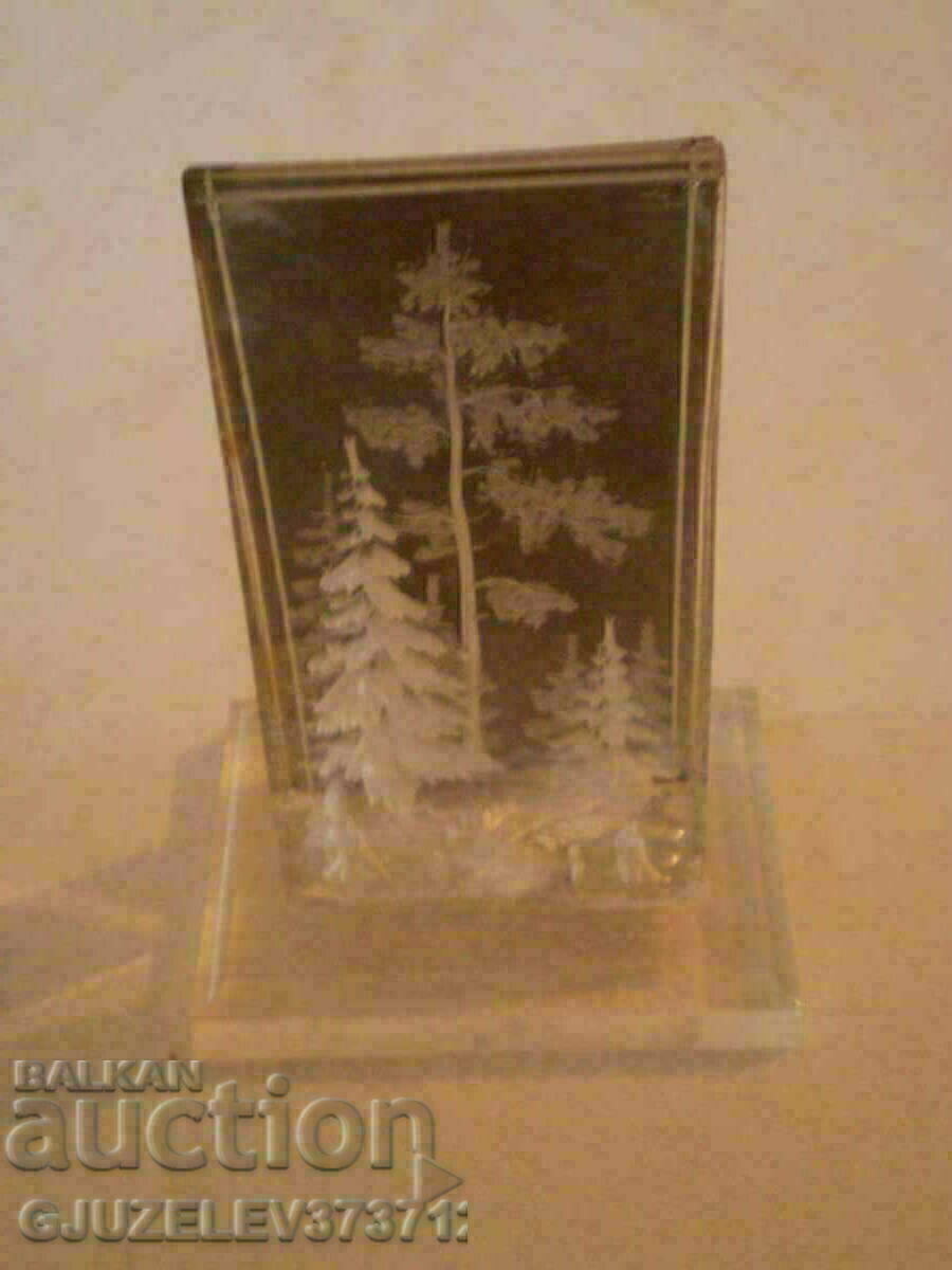 collector's stand holder plaque winter view ussr collector's stand holder plaque winter view ussr